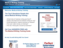 Tablet Screenshot of medicalwritingtraining.com